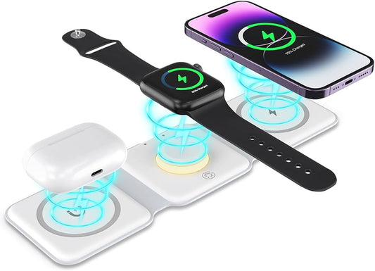 Cargador Magnético Inalámbrico Plegable 3 en 1