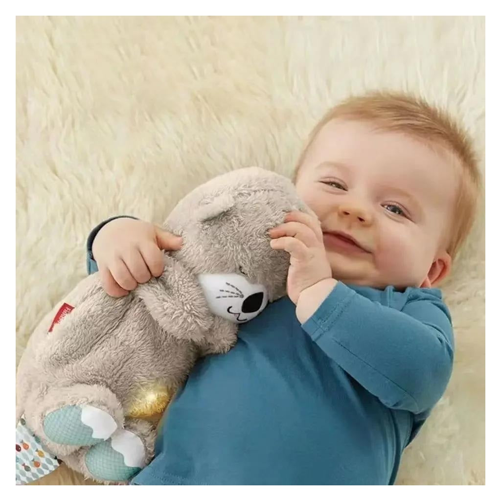 Juguete Interactivo de Peluche con Luz y Música - Nutria Gris