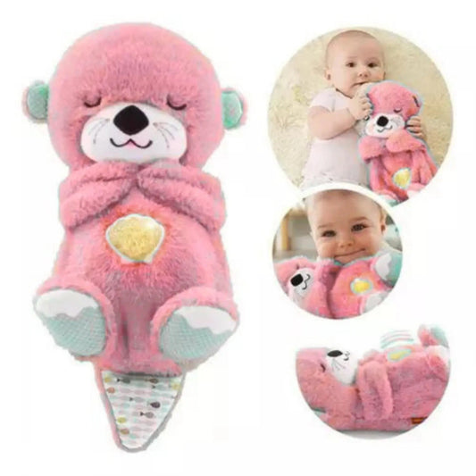 Juguete de Peluche Interactivo con Luz y Música - Nutria Rosa