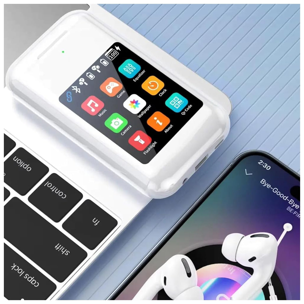 Auriculares Bluetooth con pantalla táctil y powerbank ONLIKE - BLANCO