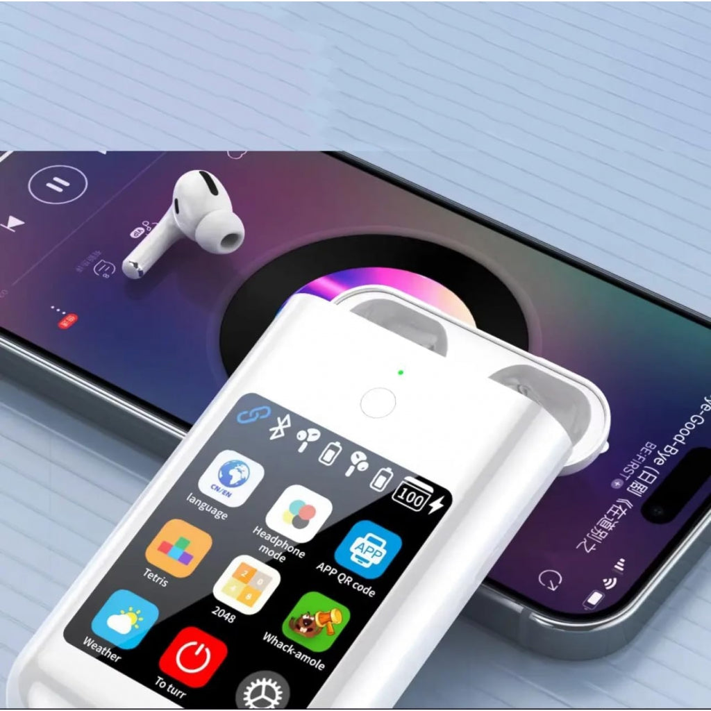 Auriculares Bluetooth con pantalla táctil y powerbank ONLIKE - BLANCO