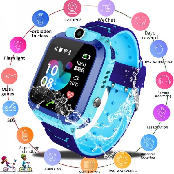 Reloj inteligente para niños con GPS - AZUL